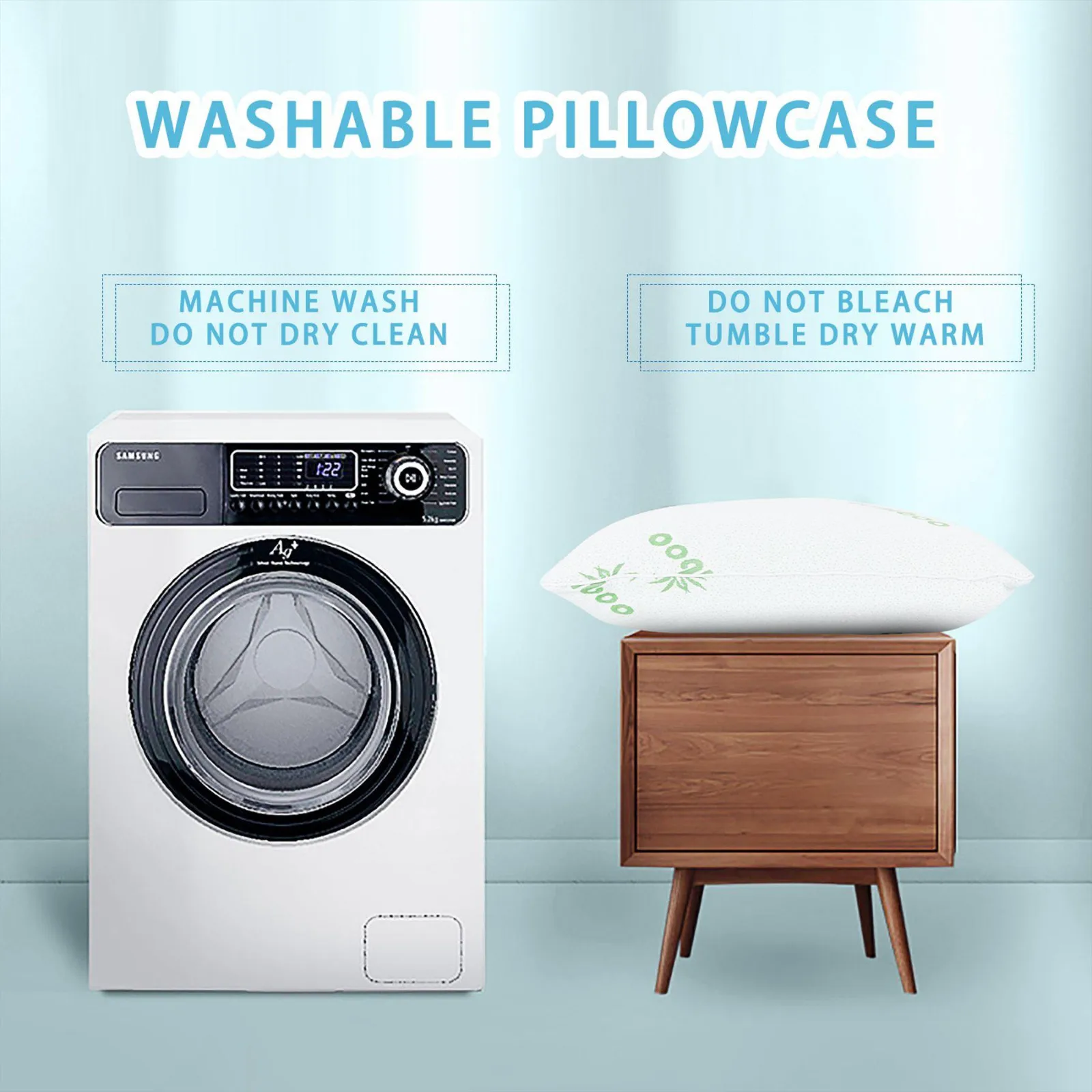 

Bamboo Shredded Memory Foam Pillows Ergonomic Bed Pillows with hypoallergenic Pillow Cover Cotton Pillows for Better Sleeping