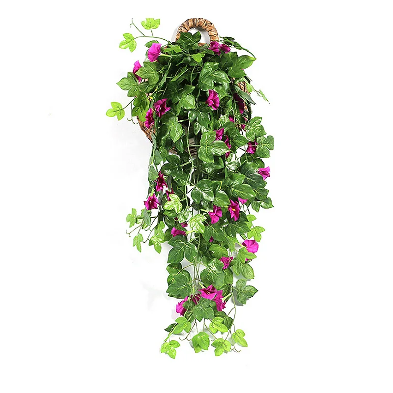 

Искусственные подвесные цветы Petunia, подвесные цветы в виде зеленых листьев, искусственный цветок для украшения стен, дома, балкона