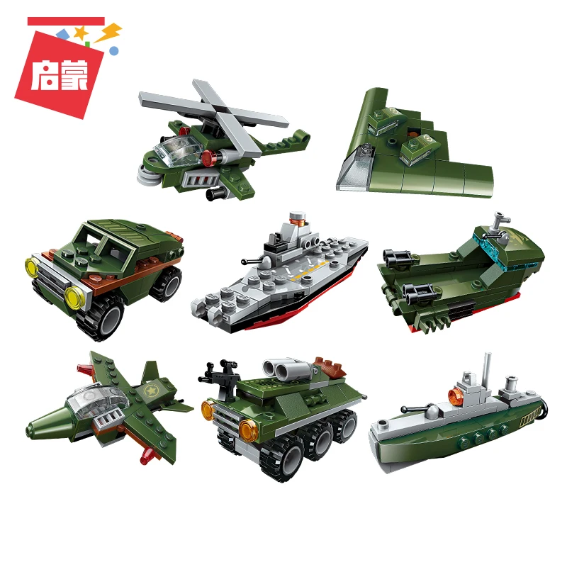 

Enlighten Building Block Military Battle Army Land Force Amphibious Panzer 361pcs MOC Educational Bricks Toy Boy birthday Gifts