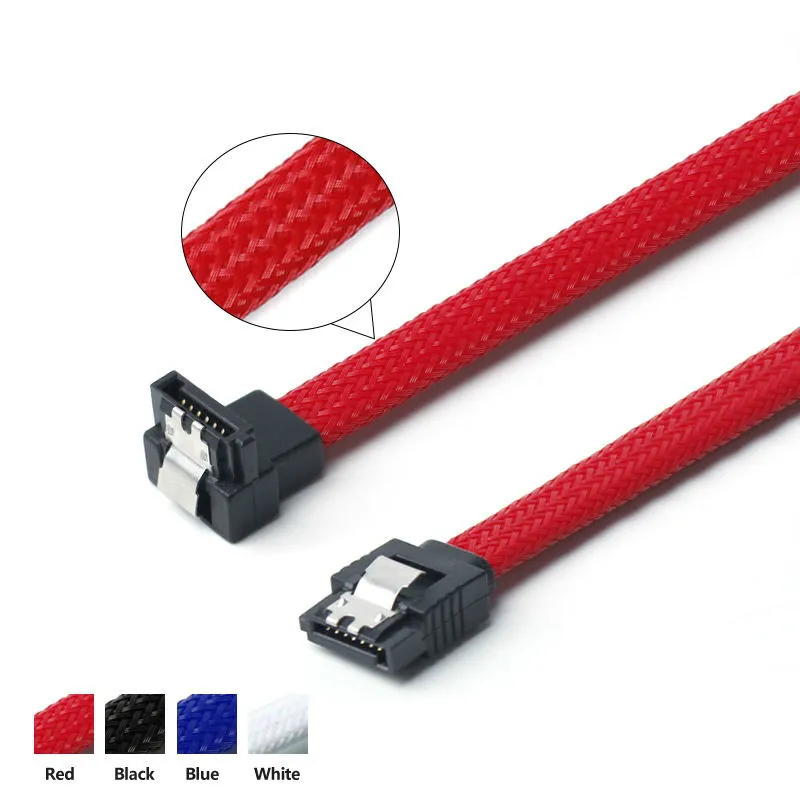 20 штук SATA 3 0 III SATA3 7pin кабель для передачи данных 6 ГБ/сек. Угловые Кабели HDD жесткий