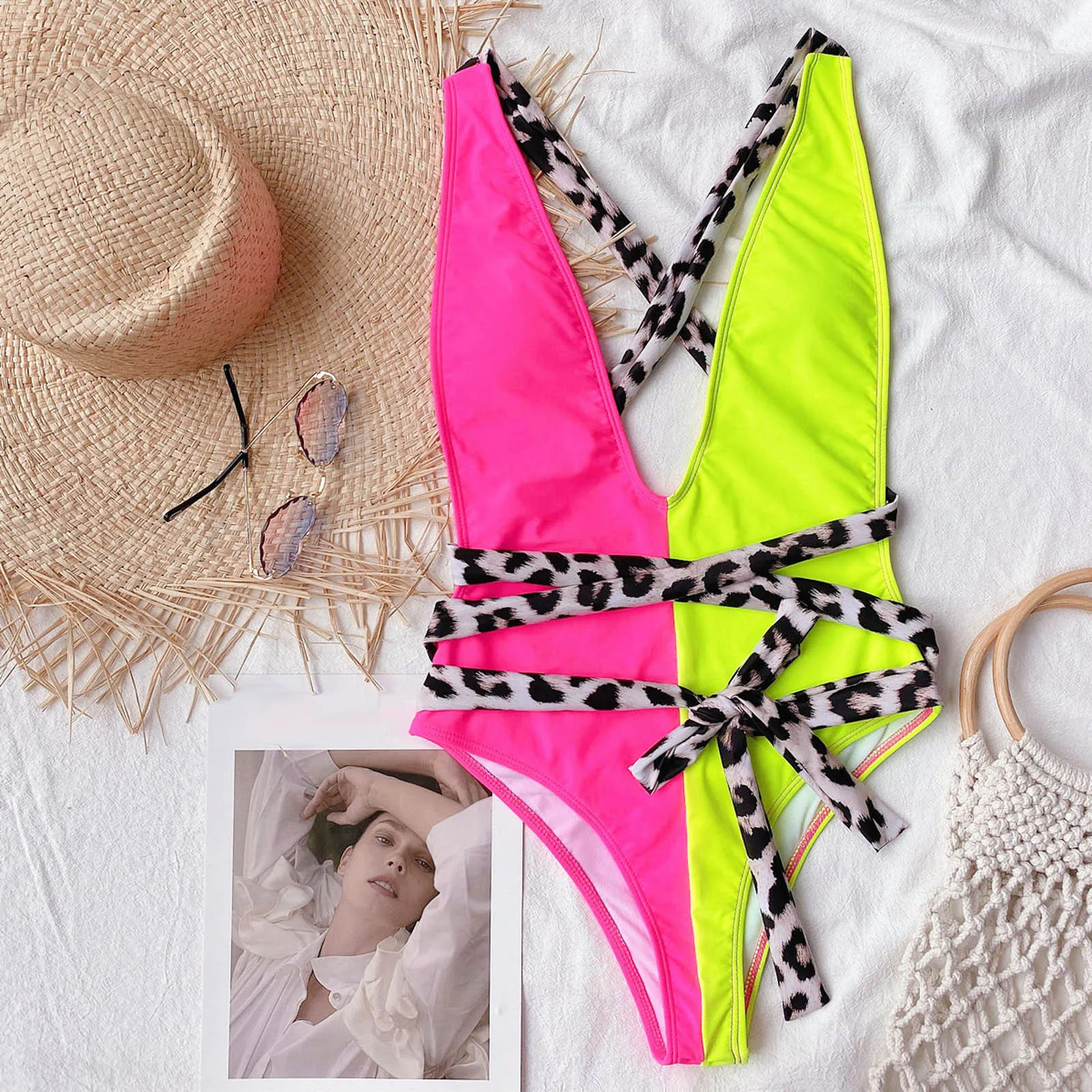 

Patchwork Bikini Women Swimwear Bikinis Sexy Biquinis Set Leopard Bandage Push Up Swimsuit Ladies Beachwear Swimming Bikini