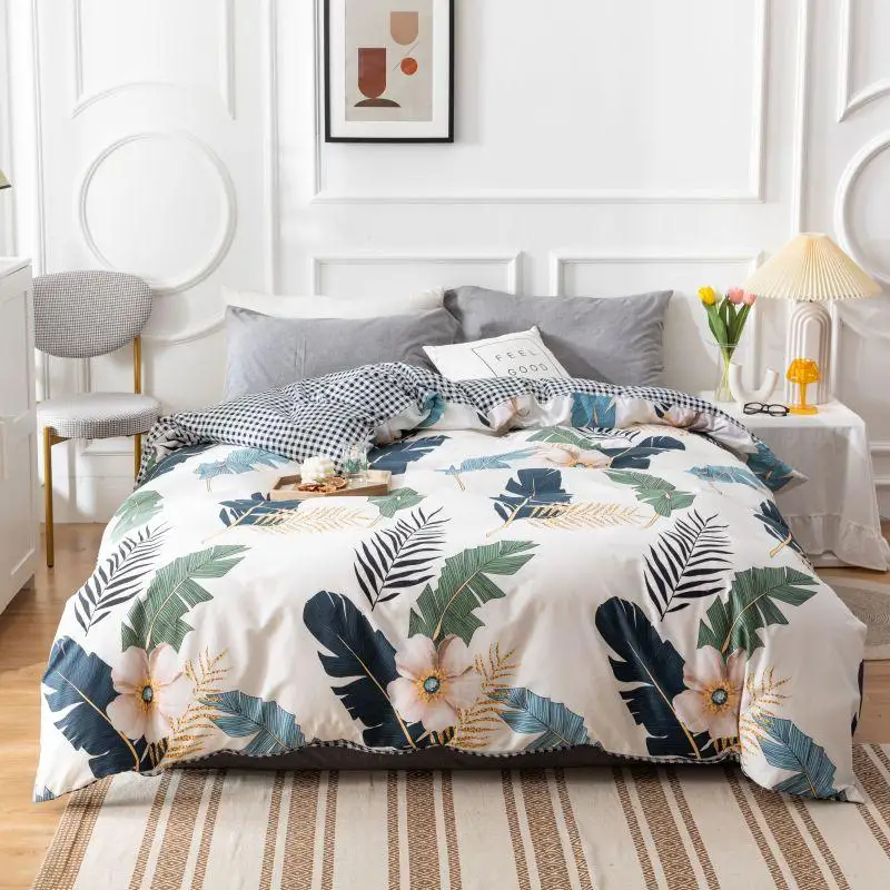 

Постельное белье из хлопка Стёганое одеяло крышка двойной пара 1pc постельное белье 240x220 см Король ПОЛНЫЙ Twin Queen nordic кровать Чехол 150x200 см флэш...