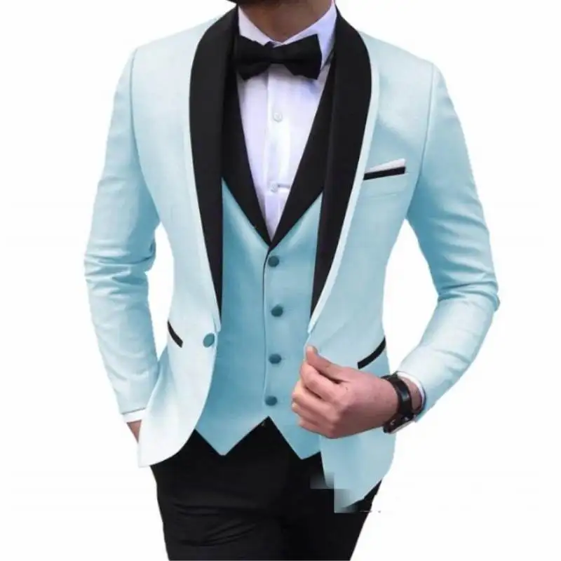 Модный новейший дизайн пальто брюки розовый мужской костюм Slim Fit смокинг жениха 3