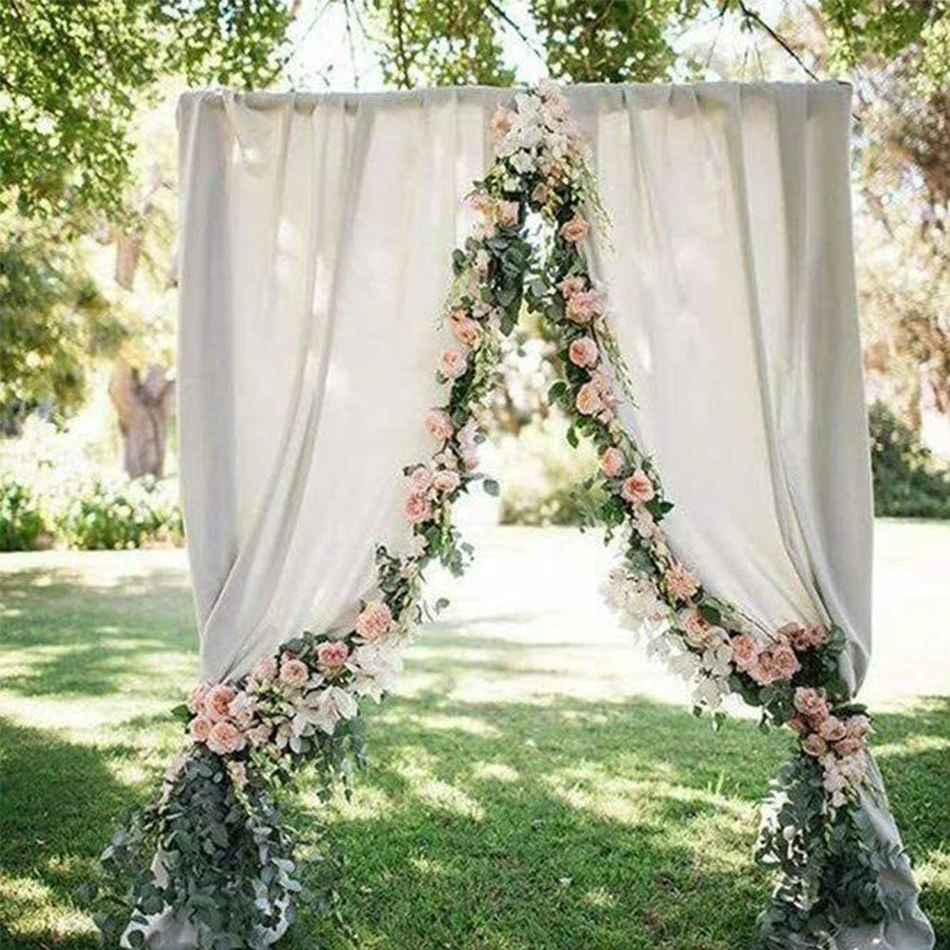 

Chiffon Table Runner Wedding Arch Chair Decoration Solid Color Gauze European-American Style Banquet Party Mariage Dining