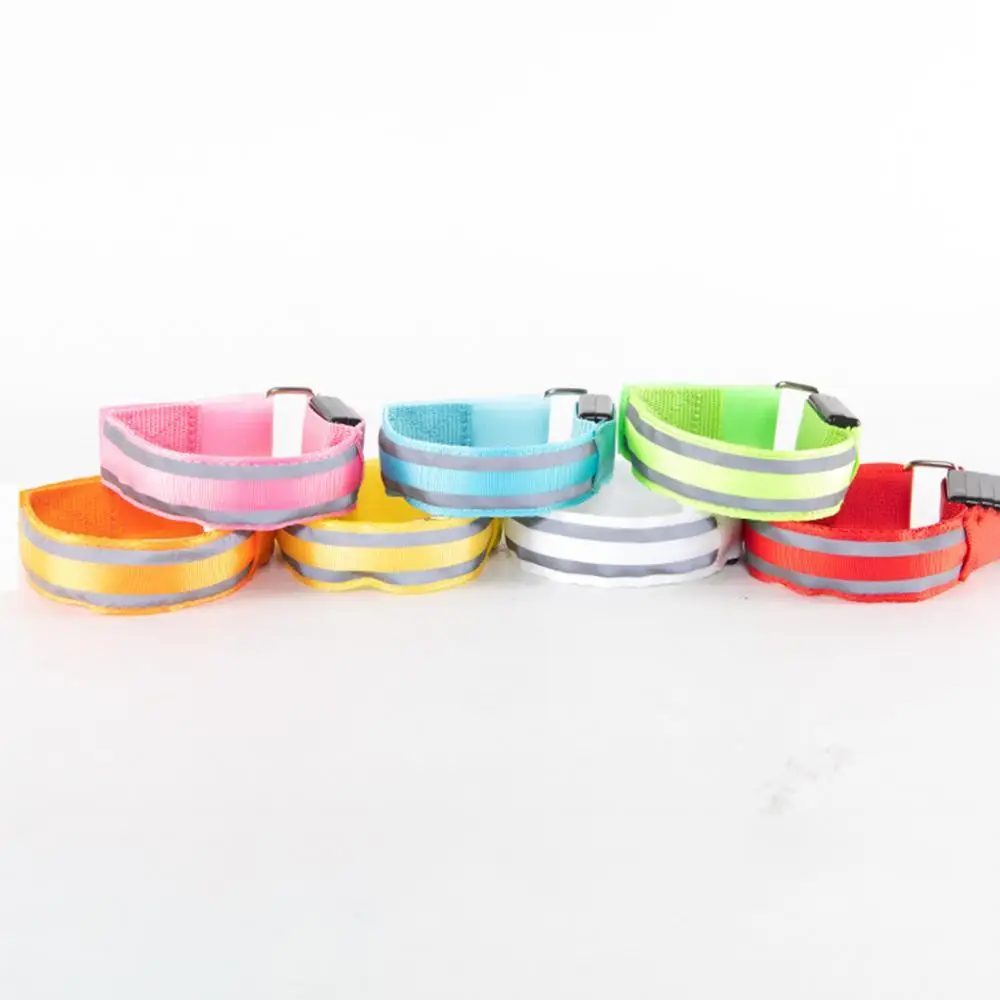 

40%HOT LED Riding Running Armband Arm Ring Luminous Double Reflective Strip Wrist Belt