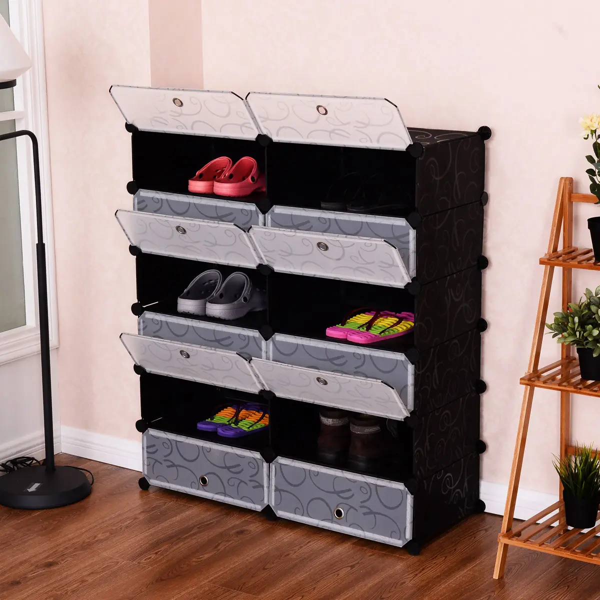 

CANBOUN 12 Cubic Portable Shoe Rack Shelf Modern Waterproof Shoes Cabinet Storage Closet Shoe Organizer Home Furniture HW54796