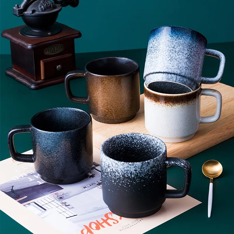 

Mug Ceramic Tea Cup Water Cup Office Handle Cup Retro Style Milk Cup Coffee Cup Juice Cup Tea Cup Japanese Style