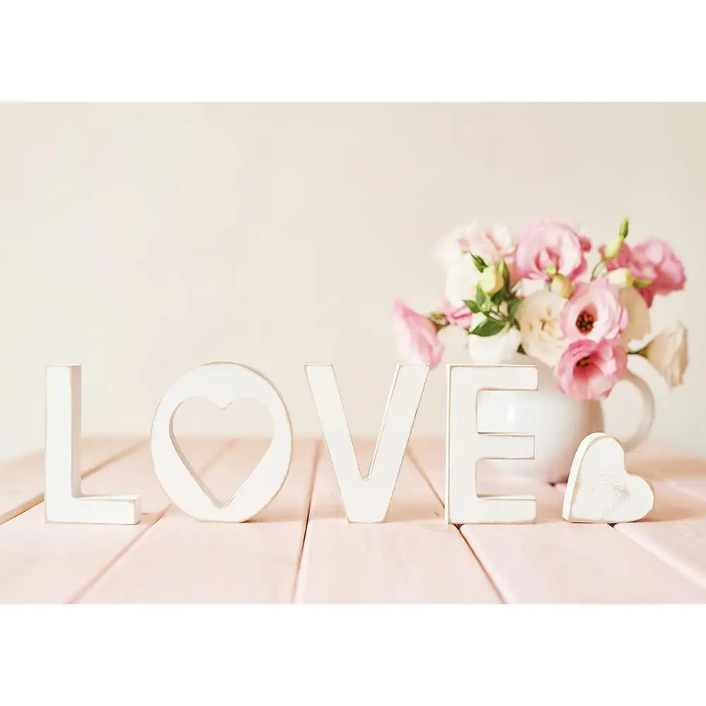 Фон для фотосъемки цветы ваза компьютерная Печать День Святого Валентина фон