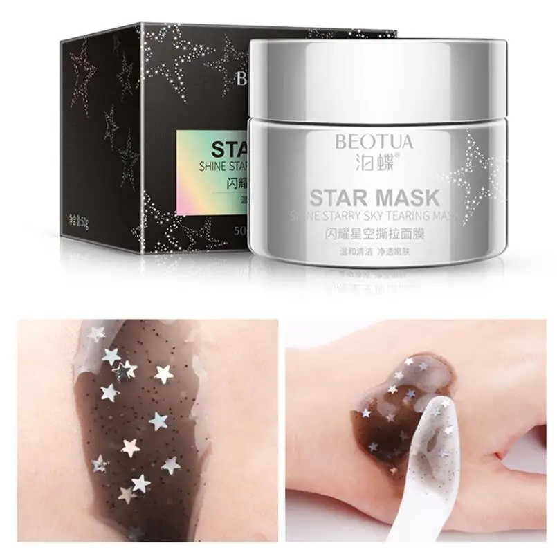 

Starry Mask Face Cleaning Blackhead Removal Facial Mask Star Peel Off Black Face Mask Water Replenishing Galaxy Sparkles Maskx