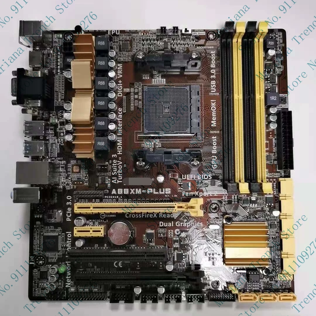

A88XM-PLUS for ASUS Desktop PC Motherboard Socket FM2/FM2+ DDR3 PCI-E 3.0 SATAIII USB3.0 CrossFireX