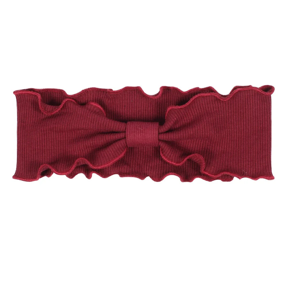 Обручи для волос с волнистыми краями и бантом винтажные женские вязаные обручи