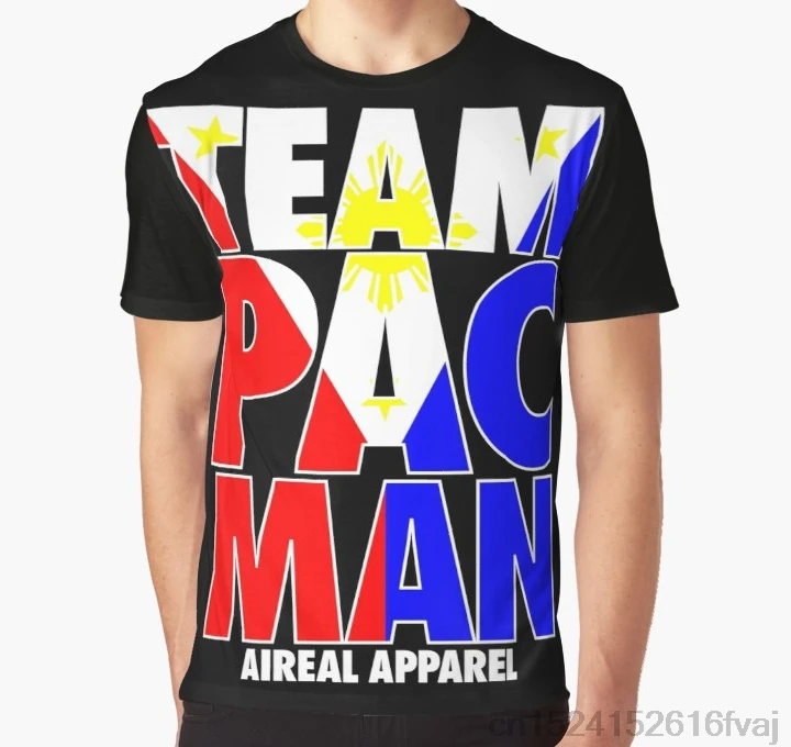 Женская футболка с принтом Мужская забавная команда PACMAN PACQUIAO от AIREAL APPAREL