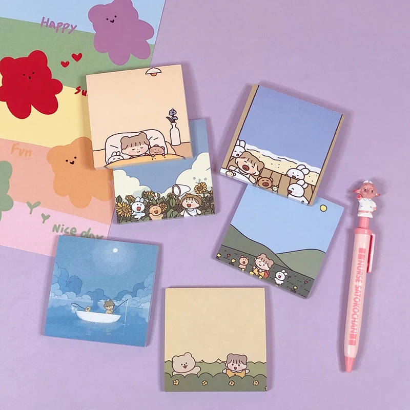 60 листов бумажный блокнот для девочек креативный мультяшный записей дневник