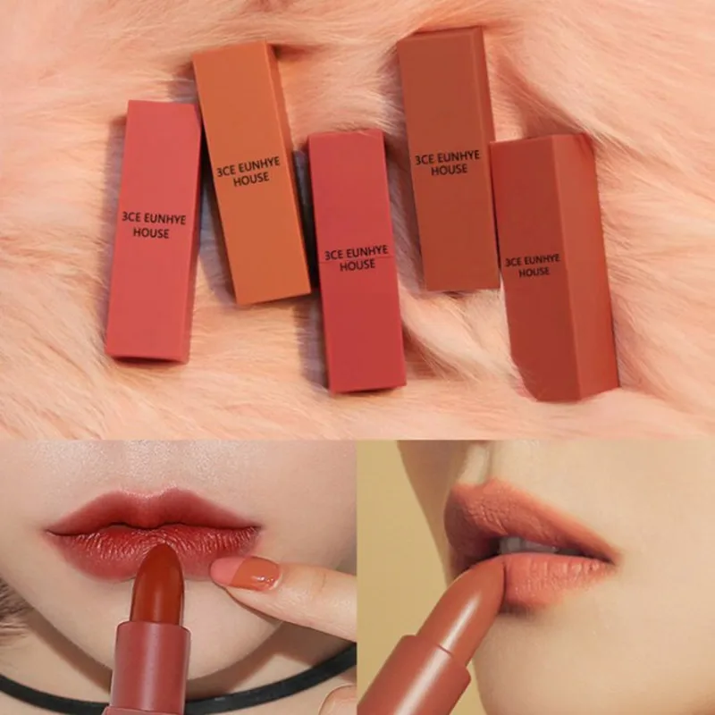 Матовая водостойкая губная помада для макияжа стойкая губ естественная легкая в
