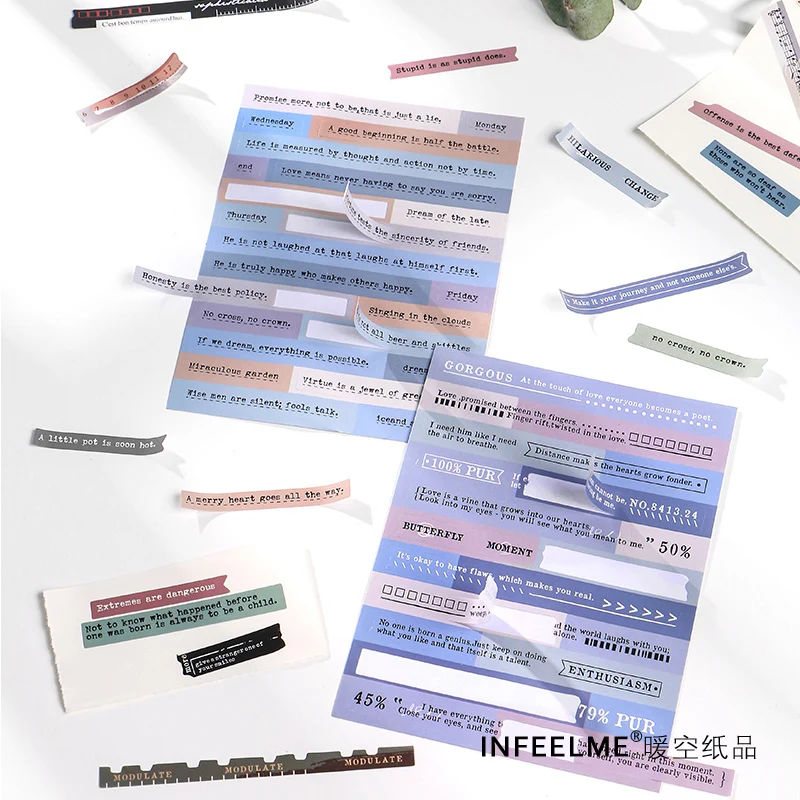 6 шт. наклейки этикетки с надписью на английском языке для дневника|Канцелярские