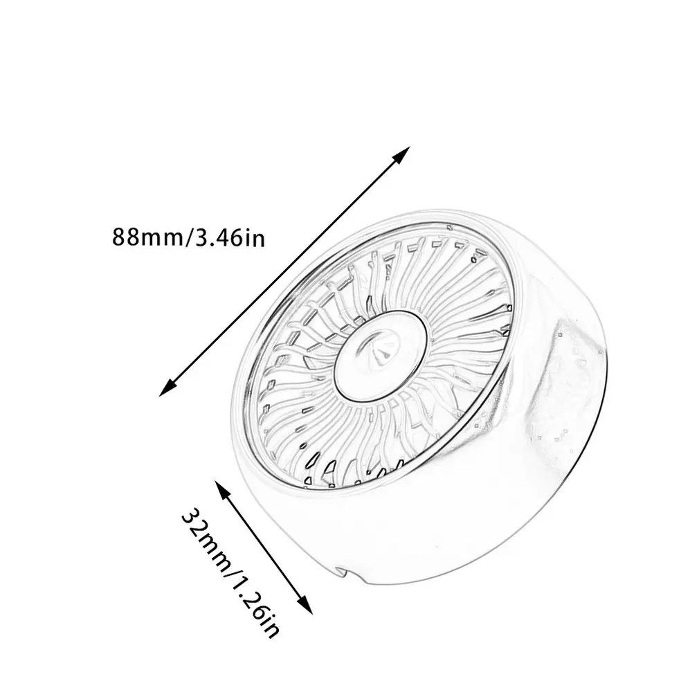 

Air Conditioner USB Car Electric Fan Car Air Outlet Center Console Wind Expansion USB Mini Fan With Colorful Breathing Light