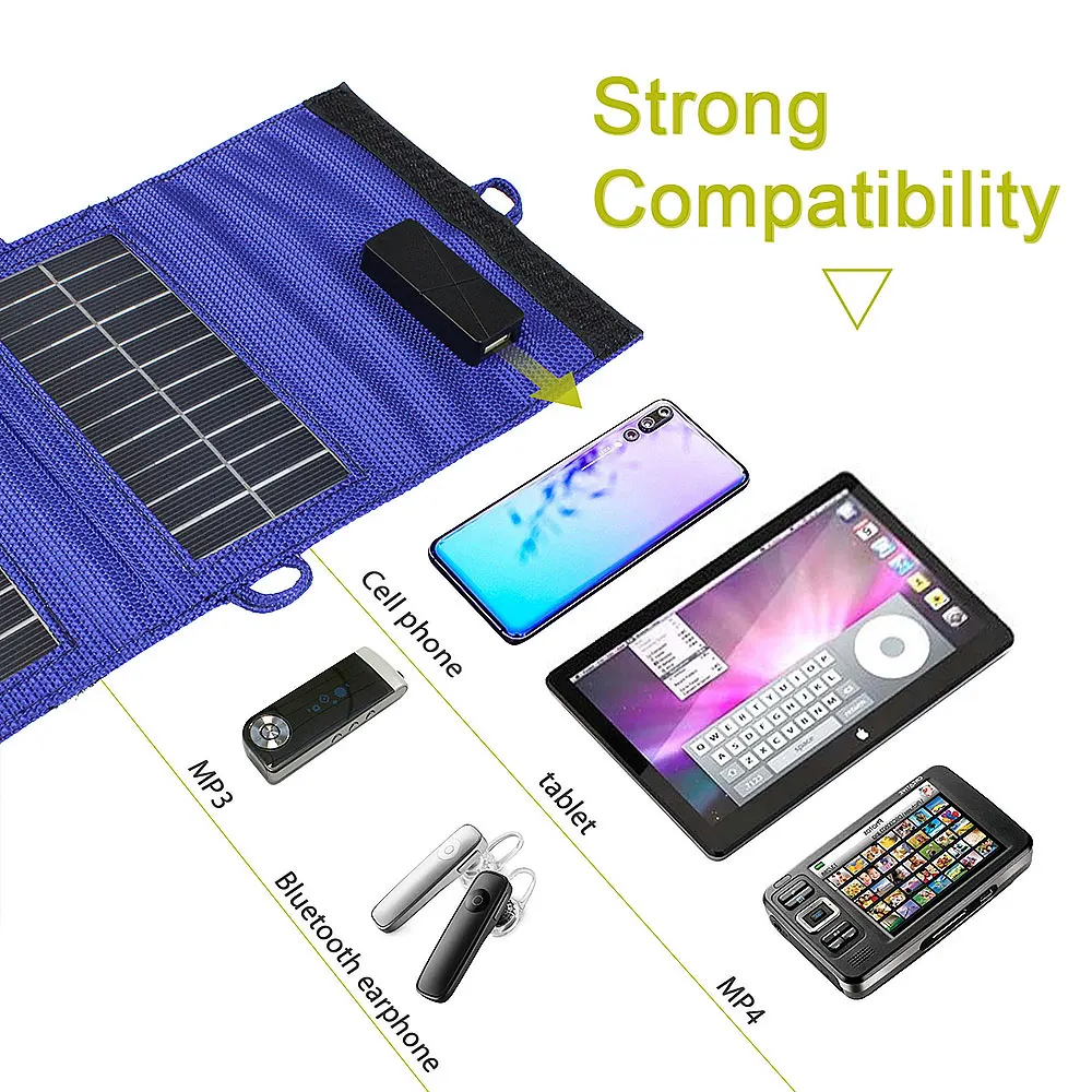 Folding 5W Solar Cells Charger 5V 1A USB Output Devices Portable Panels for Smartphones | Электроника