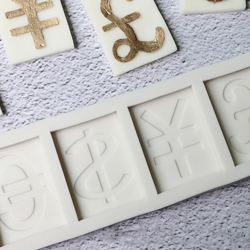 Пищевая форма из силикагеля доллар фунт евро юаней символ валюты DIY Украшение