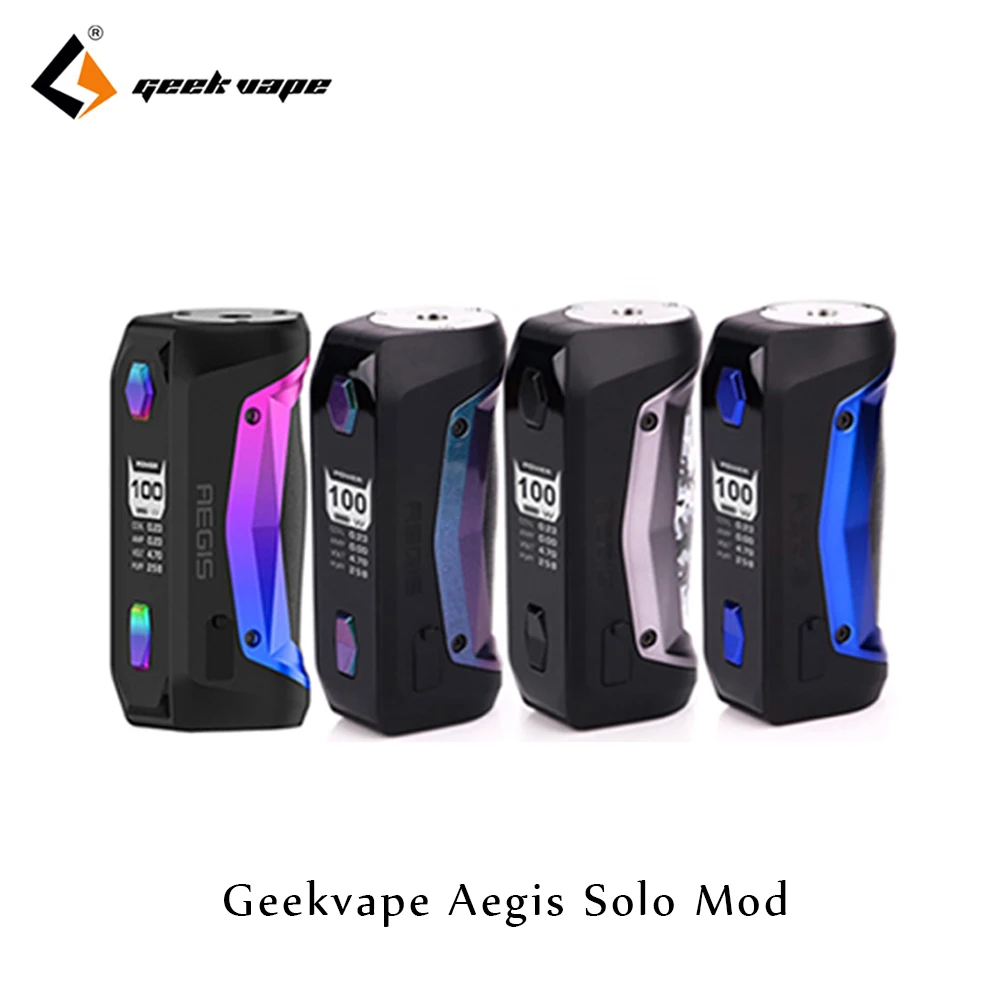 GeekVape Aegis Solo mod 18650 100 Вт Box MOD fit Cerberus Subohm Tank Tengu RDA VS aegis mini Mod|Моды для электронных