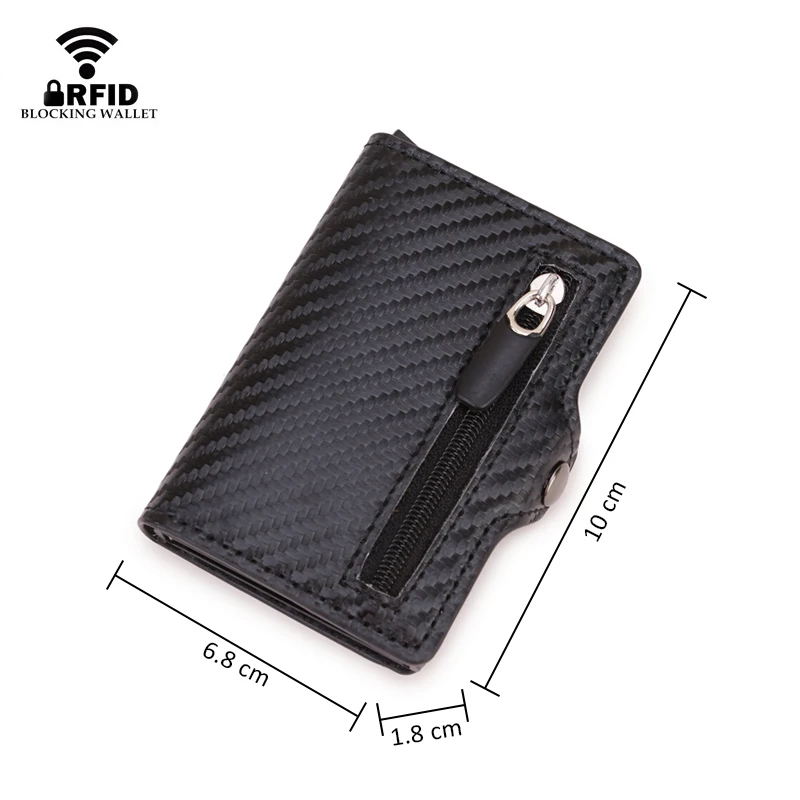 2020 Anti-theft Rfid Credit Card Holder Aluminium Metal Stell Wallet Passes Leather for Cards Purse Israel | Багаж и сумки