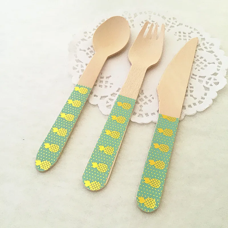 36 шт. ложка нож в горошек|Одноразовая посуда для вечеринок| |