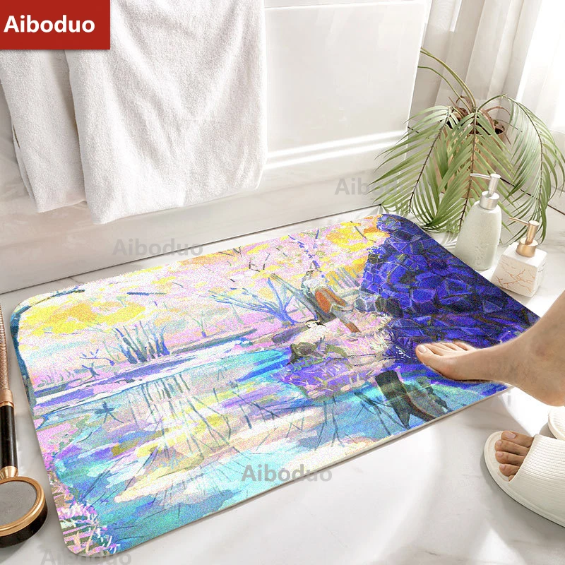 

Aiboduo Multi-size Non-slip Square Sofa Mat Floor Mat Anime To Your Eternity Bathroom Carpet Decoration Entrance Bedroom DoorMat