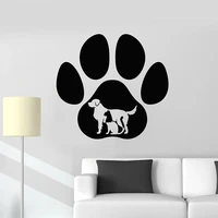 paw print wall decal animals dog cat pet shop vet clinic kids bedroom interior decor door window vinyl stickers wallpaper 3726