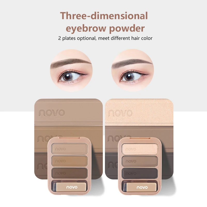 Three-dimensional Three-color Eyebrow Natural Waterproof Powder Shadow Palette With Soft Brush &amp Mirror Eye Makeup TSLM1 | Красота и