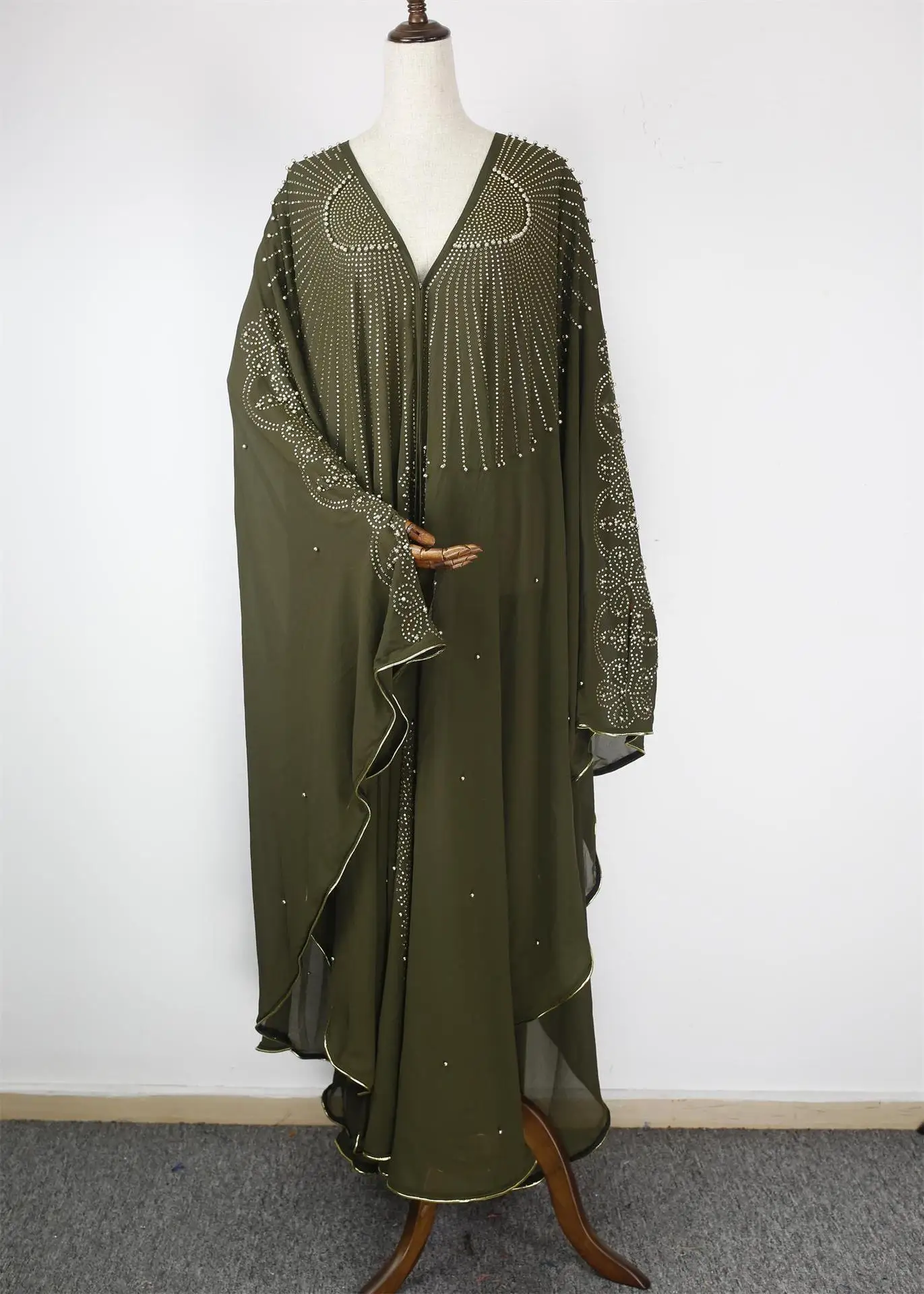 С капюшоном Исламская мусульманская абайя хиджаб платье Женская африканская