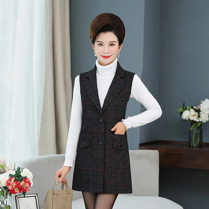 Свободный женский жилет UHYTGF большого размера 5XL модный весенне-осенний