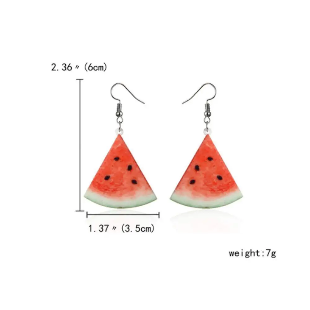 

Girly Cute Fruit Watermelon Strawberry Pineapple Pendant Earrings Summer Vacation Jewelry Women Gift Orange Sweet Fashion K C4P7