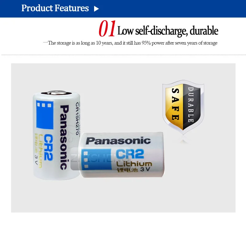 2 шт. литиевая батарея Panasonic CR2 CR15H270 CR15266 3 в 800 мАч для цифровой фотокамеры