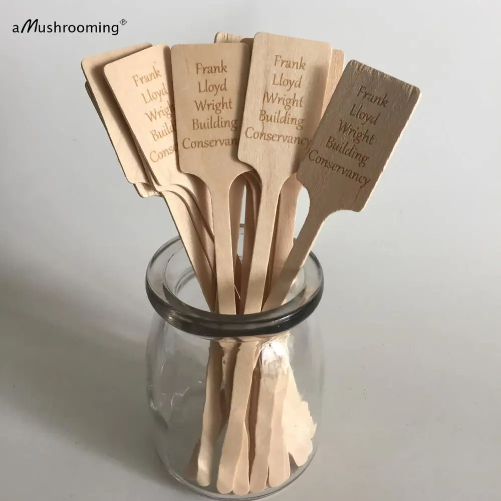 X50 персонализированные гравированная лазером древесина Кофе мешалки для свадьбы