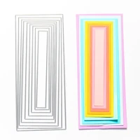 9 sizes rectangle slim card frame metal cutting dies new 2021 decorative crafts embossing die cuts