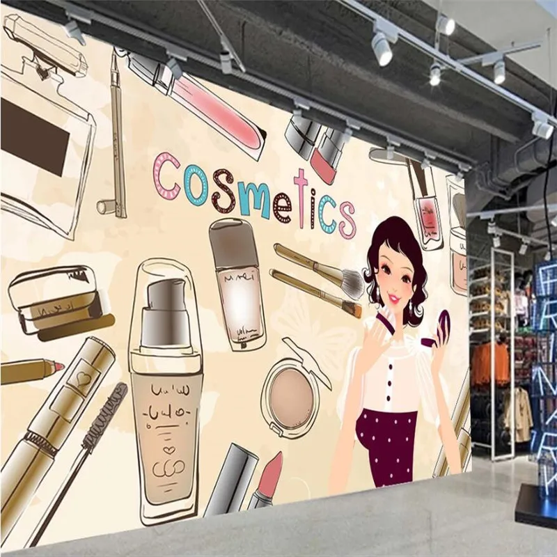 Модная Акварельная ручная роспись красивый макияж фон Настенная обои 3D