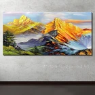 Mintura ручная роспись маслом на холсте абстрактный Золотой картины с изображением гор Wall Art украшение дома для Гостиная