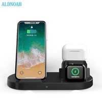 15w 3 in 1 qi wireless charger for iphone 12 11 pro xs xr x 8 fast charging dock station for apple watch 6 5 4 3 2 airpods pro