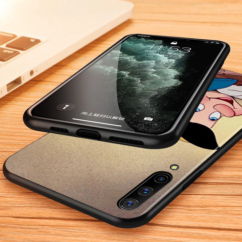 

Disney Cute Pinocchio Anime for Samsung Galaxy A90 A80 A70S A70 A60 A50 A40 A30 A20 A10 A2 Core Black Phone Case