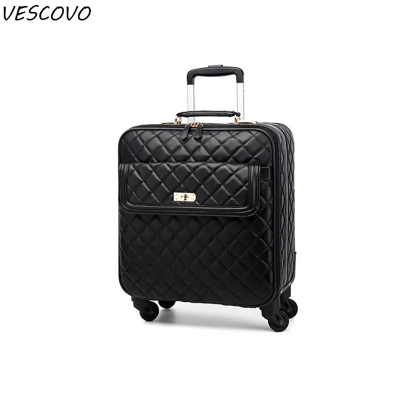 Новинка Женский чемодан VESCOVO в стиле ретро 16 дюймов 20 24 дюйма для ручной клади из