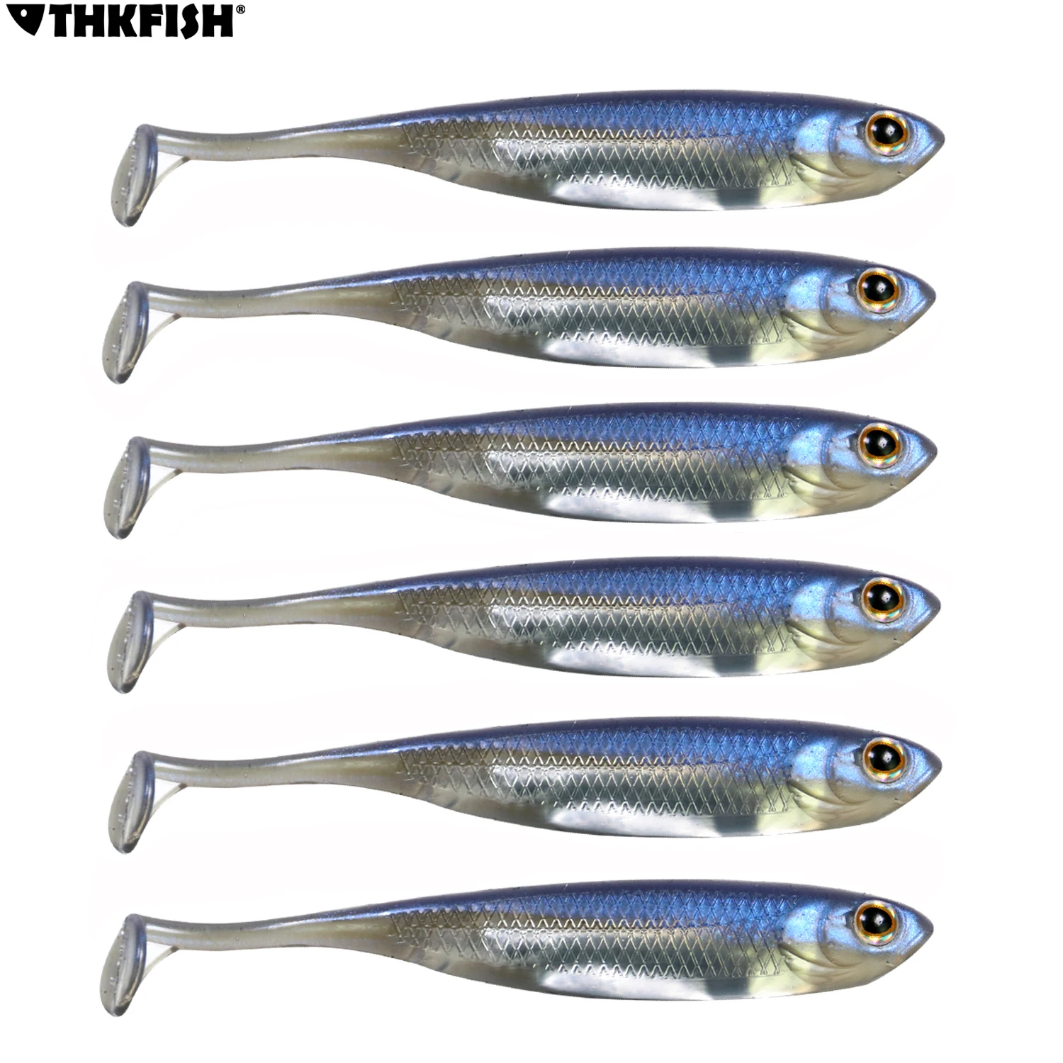 Thkfish рыболовная Мягкая приманка 7 см 8 10 весло хвост многоцветная для