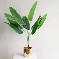 82cm 9 leaves tropical artificial banana tree large palm plants branch fake green leafs monstera foliage for home wedding decor