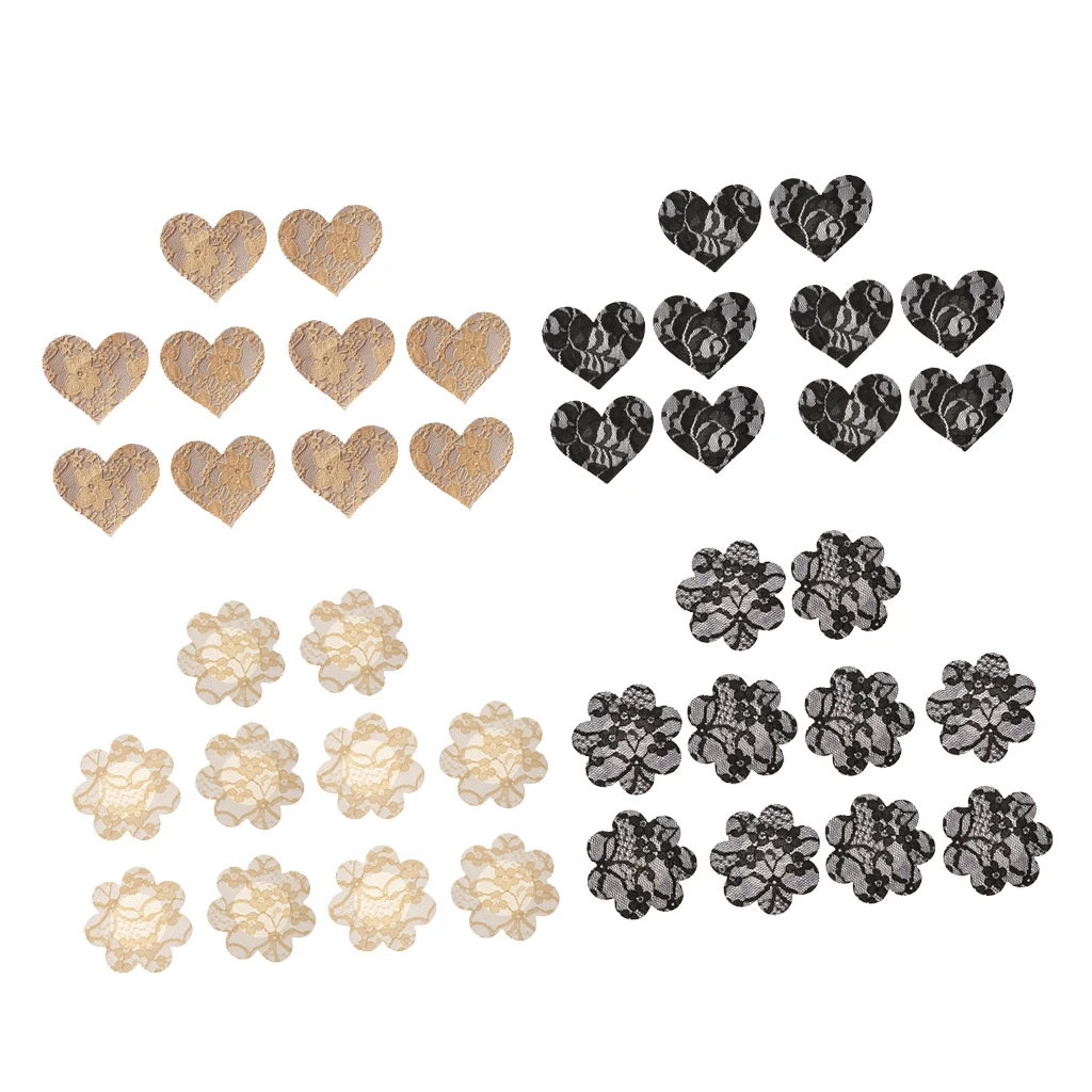 

10x Adhesive Lace Nipple Cover Pasties Lady Non-Woven Fabric Breast Patch