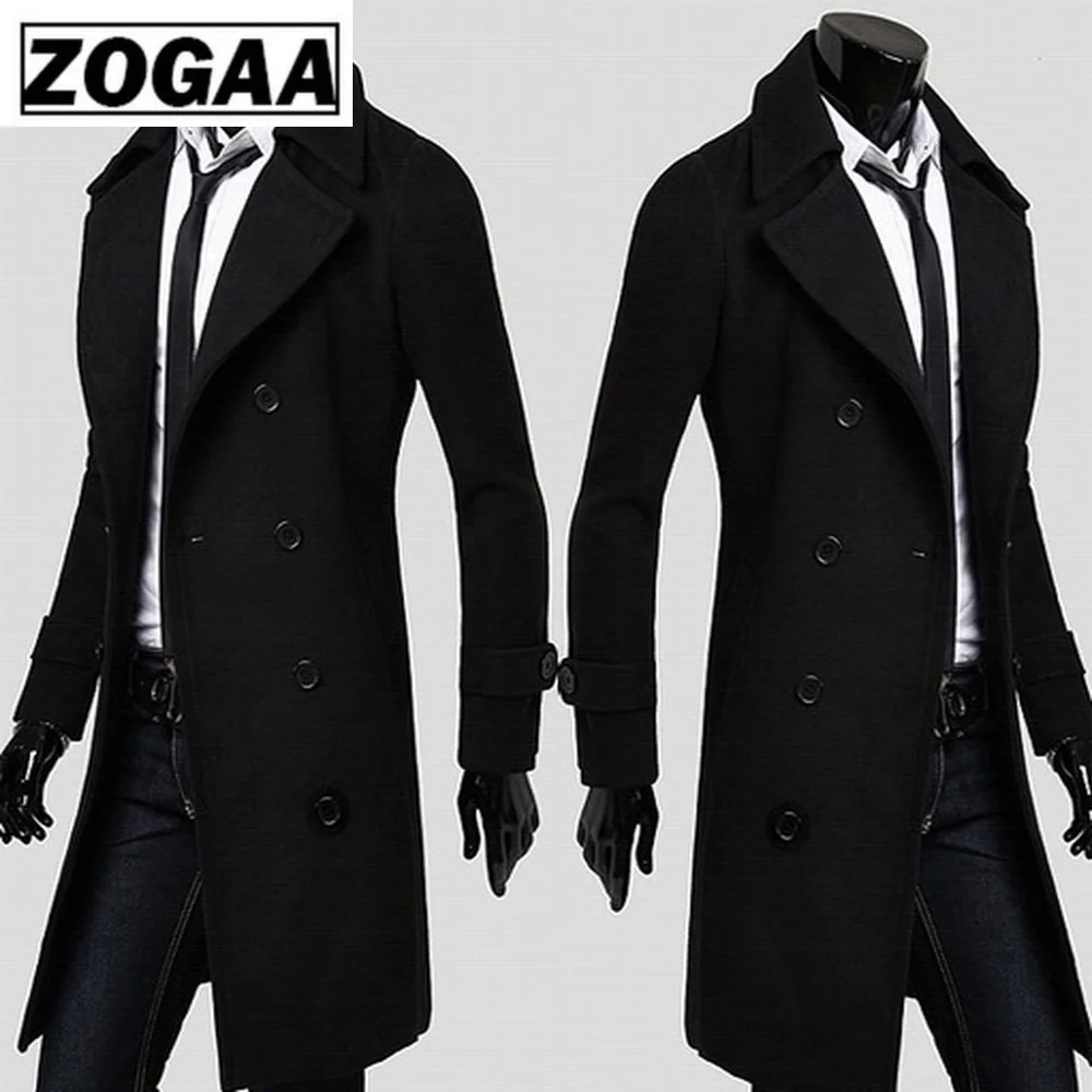 Zogaa 2019 осень и зима новый мужской модный бутик однотонный деловой Повседневный