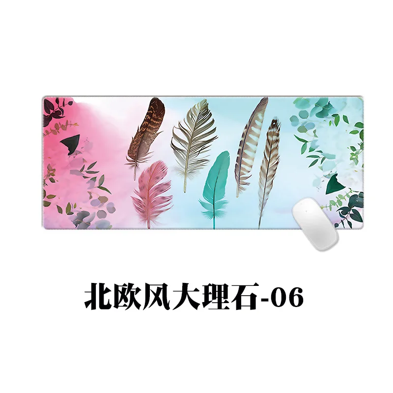 

Marble Kawaii Desk Mats Nordic Style Cute Mouse Pad Large Office Accessories Deskpad for Home Gaming Writing Desk Mat for Gamer