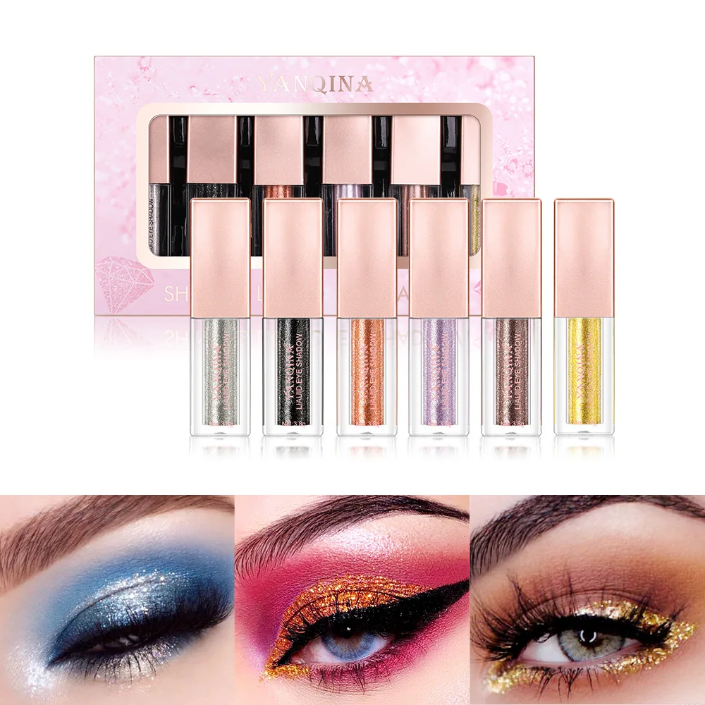 Yanqina yan qi na Eye Shadow Shiny Liquid High Light Pearly Lustre Set yan ying ye 8515