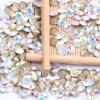 ss27 5 8 6 0mm cone glass strass chatons stone pointed back crystal rhinestone nail art gem jewelry making diamante supplier