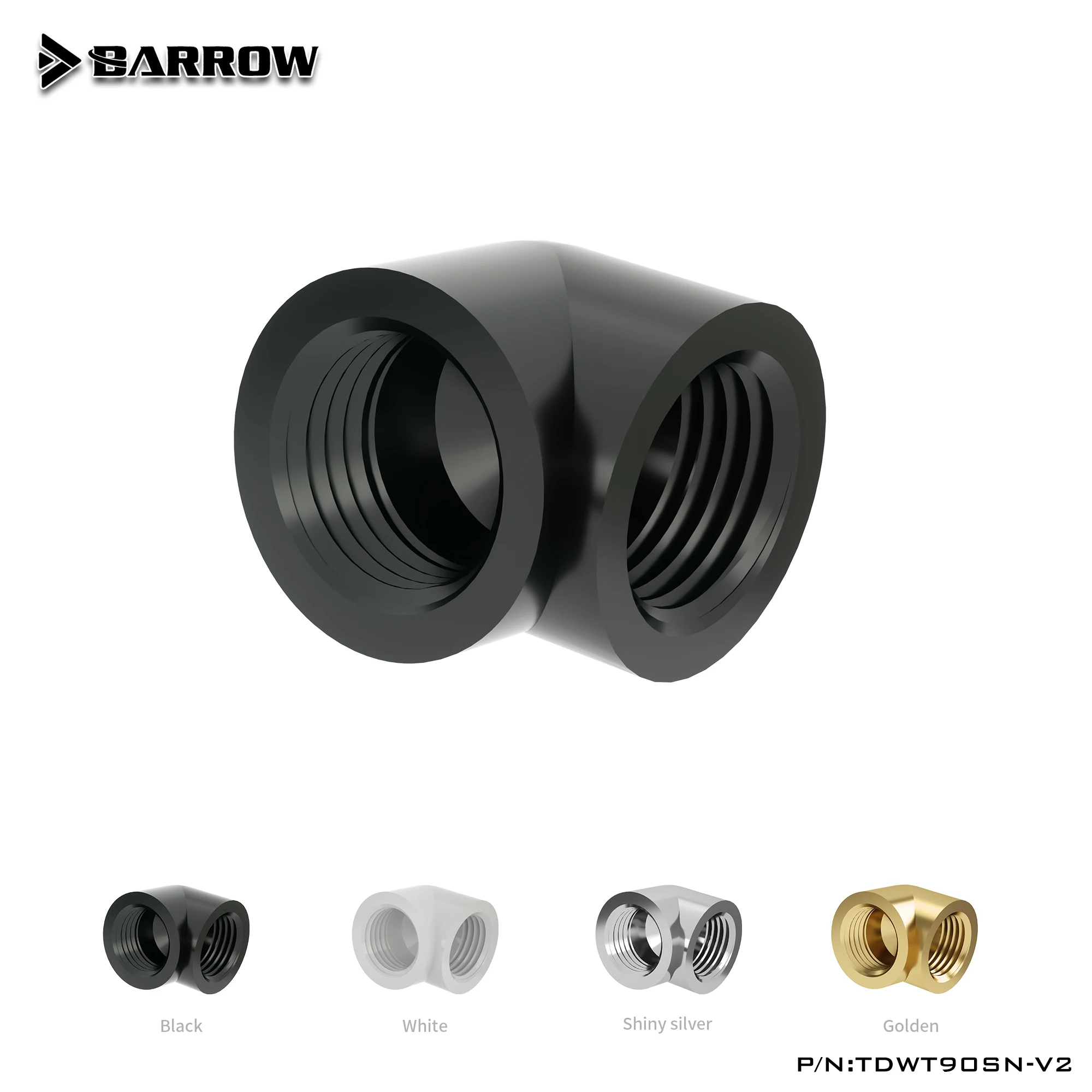 Barrow TDWT90SN-V2 G1/4 фитинги для водяного охлаждения 90 градусов жесткие трубные