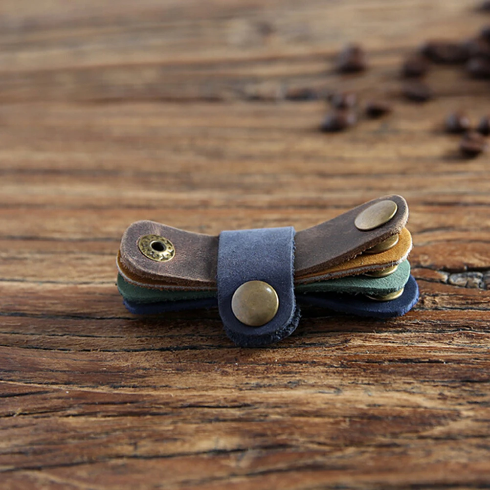 

1PCS Leather Winder Headphone Case Korean Desk Manager Headset Earphone Wire Portable USB Cable Cord DESK ORGANIZER