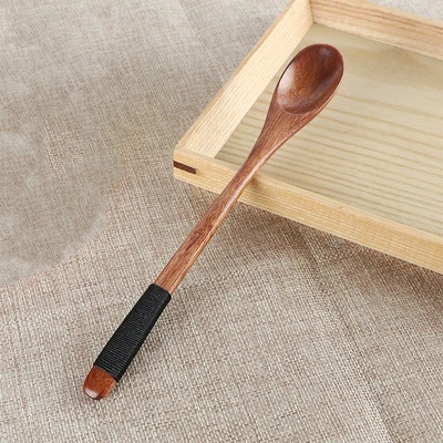 

Japanese Style Wooden Spoon Creative Korean Style Soup Spoon Bamboo Spoon Children's Spoon Long Handle Seasoning Spoon