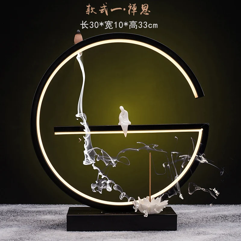 

Chinese Zen Backflow Incense Burner Flowing Water Ornaments Creative Incense Holder Living Room Bruleur Encens Home Decor EB5XL